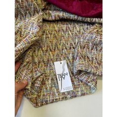 Ткань Костюмно- пальтовый формодержащий фактурный смесовый твид, 1 м. Noname