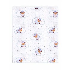 Детская пеленка ситец 95*120 С2 барашки белый. Комплект - 7 шт. Zaitsev