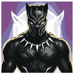 Картина по номерам,"Живопись по номерам", 40 x 40, LI-210, черная пантера