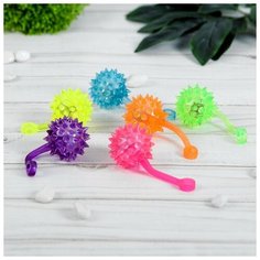 Мяч «Ёжик», световой, 4,5 см, цвета микс Noname