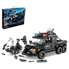 Конструктор спецназ «Трехосный пикап», 424 детали No Brand