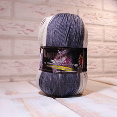 Пряжа Color City Kangaroo wool Crazy color, 15 серый, 95% шерсть меринос, 5% шерсть кенгуру, 100 г, 300 м, 1 шт.