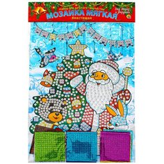 Рыжий кот Мозаика мягкая Дед Мороз и зверушки (М-8704)