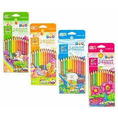 Yalong Карандаши цветные двухсторонние 24 цвета (YL10037-24)