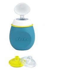Beaba поильник из силикона 2 в 1 BABYSQUEEZ цвет голубой