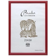 Рамка Зебра А4 21x30 см пластиковый багет 19 мм красная 701499