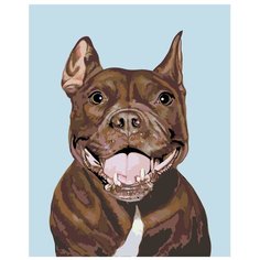 Картина по номерам, "Живопись по номерам", 40 x 50, A247, пёс, животное, охранник, французский бульдог, гордый