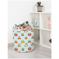 Корзина для игрушек JoyArty "Новогодние совы" 35x35 см