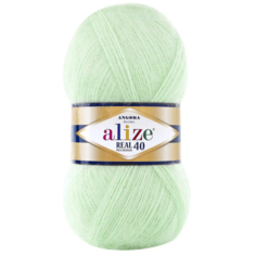 Пряжа Alize Angora Real 40, 40 % шерсть, 60 % акрил, 100 г, 430 м, 5 шт., 842 светлая мята