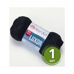 Пряжа YarnArt Luxor (Люксор) - 1 моток, 1215 черный 100% хлопок, 50г 125м