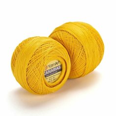 Пряжа YARNART CANARIAS (YarnArt), св. желтый - 6347, 100% мерсеризованный хлопок, 10 мотков, 20 г, 203 м.