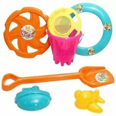 Игрушка набор летний №3 миледи (ведро+сито+кольцо+звезда+2формочки+лопата). 44 котенка (НЛ №3 лампо)