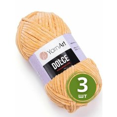 Пряжа YarnArt Dolce (Дольче) - 3 мотка Цвет: 855 светлый песок 100% микрополиэстер 100г 120м