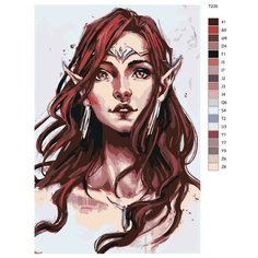 Картина по номерам Т235 "Принцесса эльфов", 70x110 см Brushes Paints