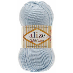Пряжа Alize Baby best светло-голубой (183), 90%акрил/10%бамбук, 240м, 100г, 1шт