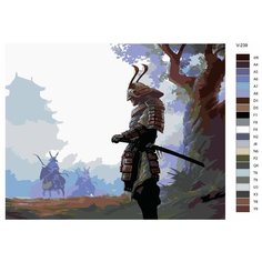 Картина по номерам V-239 "Самурай", 70x90 см Brushes Paints