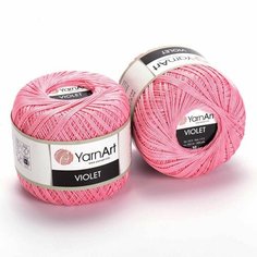 Пряжа YARNART VIOLET (YarnArt), розовый - 6313, 100% мерсеризованный хлопок, 6 мотков, 50 г, 282 м.