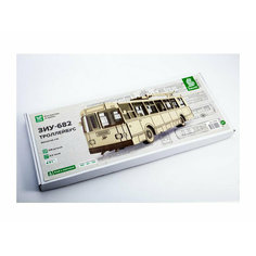 Конструктор из дерева. Троллейбус ЗИУ-682, 1:35. Baumi 11104