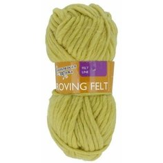 Пряжа для вязания Семеновская Roving Felt (Валя) 100% шерсть, цвет: липа, 3 мотка по 50 м. / 50 гр.