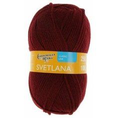 Пряжа для вязания Семеновская Svetlana(СветланаПШ) цвет: бордо 0013 2 мотка МШФ 50% шерсть 50% акрил 100г 250м