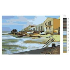 Картина по номерам V-905 "Италия. Сицилия - морские просторы", 70x110 см Brushes Paints