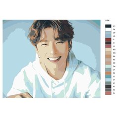 Картина по номерам V-96 "K-pop Monsta X. Участник группы" 70x90 Brushes Paints
