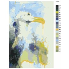 Картина по номерам V-976 "Чайки выразительный портрет", 70x110 см Brushes Paints
