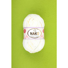 Пряжа Nako Masal Renkli белый-желтый-оранжевый-серый (32100), 100%акрил, 165м, 100г, 1шт
