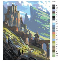 Картина по номерам X-451 "Замок в гораx" 70x90 Brushes Paints