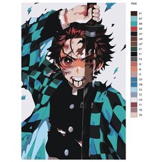 Картина по номерам Т600 "Танджиро Камадо. Клинок рассекающий демонов" 80x120 Brushes Paints