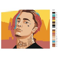 Картина по номерам X-651 "Репер Lil Pump" 80x100 Brushes Paints