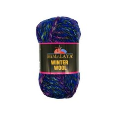 Пряжа Himalaya Winter wool, Цвет11 Фиолетовый, Зеленый, Синий(5 мотков), акрил-80%, шерсть-20%