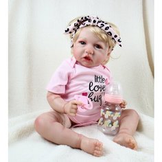 Мягконабивная кукла Реборн (Reborn Dolls) - Девочка в розовом боди (51 см)
