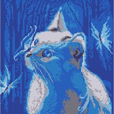 Вышивка бисером картины Голубоглазка 27*27см Вышивочка