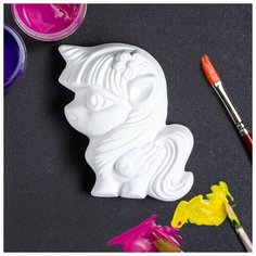 Фигура под роспись "Девочка единорожка" 9х8см Хорошие сувениры