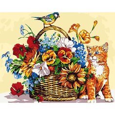 Картина по номерам Рыжий котёнок 40х50 см Hobby Home