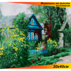 Белоснежка Картина по номерам "Домик в деревне" (091-AS), 40 х 30 см, разноцветный