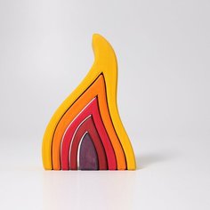 Фантазийная деревянная пирамидка "Большой огонь", 6 деталей Grimms