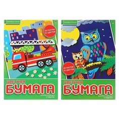 Бумага цветная А4, 20 листoв, 10 цветов "Хобби тайм", 2 вида микс Альт