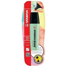 Маркер-текстовыделитель BOSS ORIGINAL Pastel, пастельные цвета 1 шт мятный Stabilo