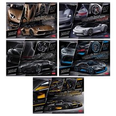 Альбом для рисования 40л, А4, на скрепке Hatber "SuperCarsWorld", матовая ламинация, 3D фольга
