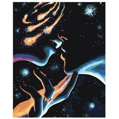 Картина по номерам, "Живопись по номерам", 48 x 60, FT09, женщина, звёзды, небо, волшебство, рука, космос