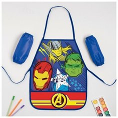 Набор детский для творчества "Команда Мстители", (фартук 49х39 см и нарукавники) Marvel