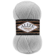 Пряжа Alize Superlana Klasik, 25 % шерсть, 75 % акрил, 100 г, 280 м, 1 шт., 168 морская ракушка