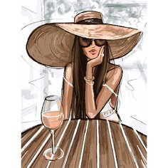 Картина по номерам Дама в шляпе 40х50 см Hobby Home