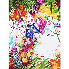 Картина по номерам Цветные жирафы 40х50 см Hobby Home