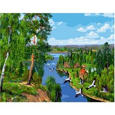 Картина по номерам Перелет птиц 40х50 см Hobby Home