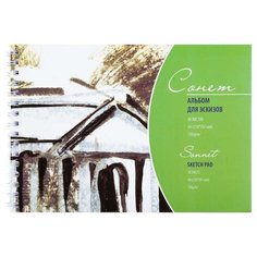 Сонет / Альбом для рисования (для эскизов), А4, плотность 150 г/м2, 30 листов, ЗХК Невская палитра