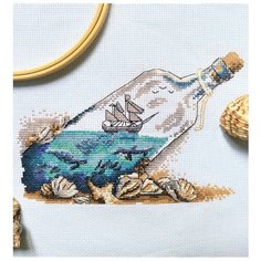 Набор для вышивания Чудо-холст "Морские сокровища" 20х14 см