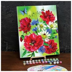 Картина по номерам ТероПром 4883316 на холсте с подрамником «Маки» 40×50 см